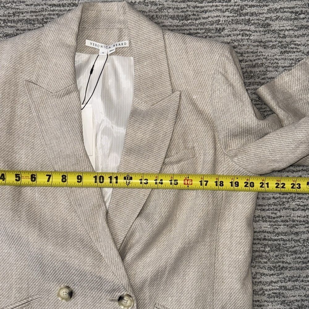 NWT Veronica Beard PARINETI DICKEY Linen
JACKET Color STONE Size 10 Tan - Picture 9 of 15